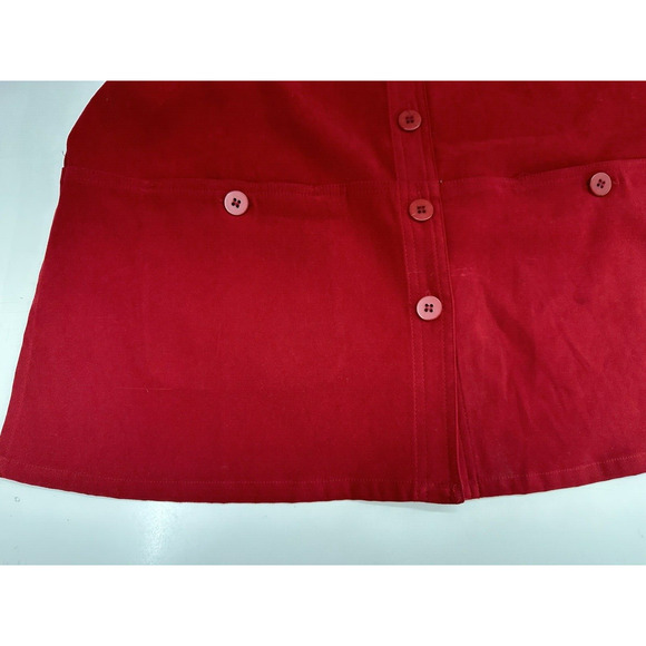 Womens Appleseeds Top Size Large Red Long Sleeve Button Up - Picture 5 of 16
